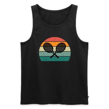 tennisspieler tennisspielerin tennisverein tennis - Männer Premium Bio Tank Top - Schwarz - Vorne - Michal (187cm)