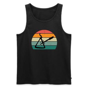 Triangelspieler Triangelspielerin Klang Triangel - Männer Premium Bio Tank Top - Schwarz - Vorne - AI Model Male 178 light (178cm)