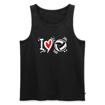 Volleyball Player Schmetterball Volley Volleyball - Men's Premium Organic Tank Top - black - Front - AI Model Male 178 light (178cm)