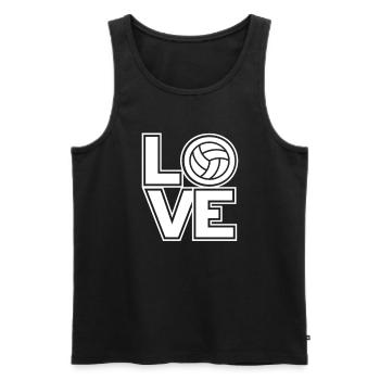 Volleyballerin Schmetterball Volley Volleyball - Männer Premium Bio Tank Top - Schwarz - Vorne - Michal (187cm)