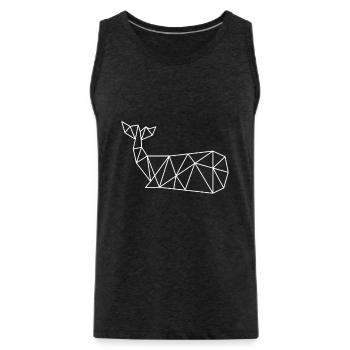 Baleines Baleine Mammifères Mammifères marins Baleine - Débardeur bio Premium Homme - charbon - Devant - Alexander (188cm)