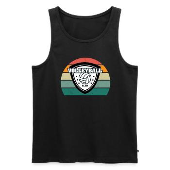 Volleyball Player Schmetterball Volley Volleyball - Men's Premium Organic Tank Top - black - Front - AI Model Male 178 light (178cm)