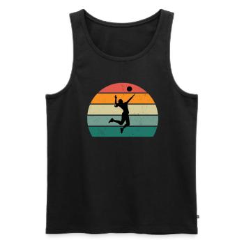 Volleyball Player Schmetterball Volley Volleyball - Men's Premium Organic Tank Top - black - Front - AI Model Male 178 light (178cm)