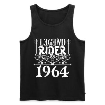 Legend rider Are born in 1964 - Débardeur bio Premium Homme - noir - Devant - Michal (187cm)