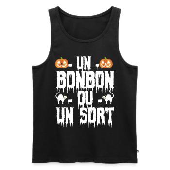 un bonbon ou un sort - Débardeur bio Premium Homme - noir - Devant - Michal (187cm)