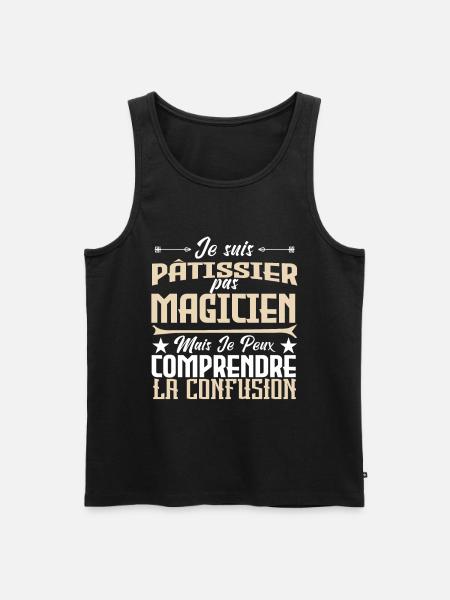 Pâtissier pas magicien - Débardeur bio Premium Homme - noir