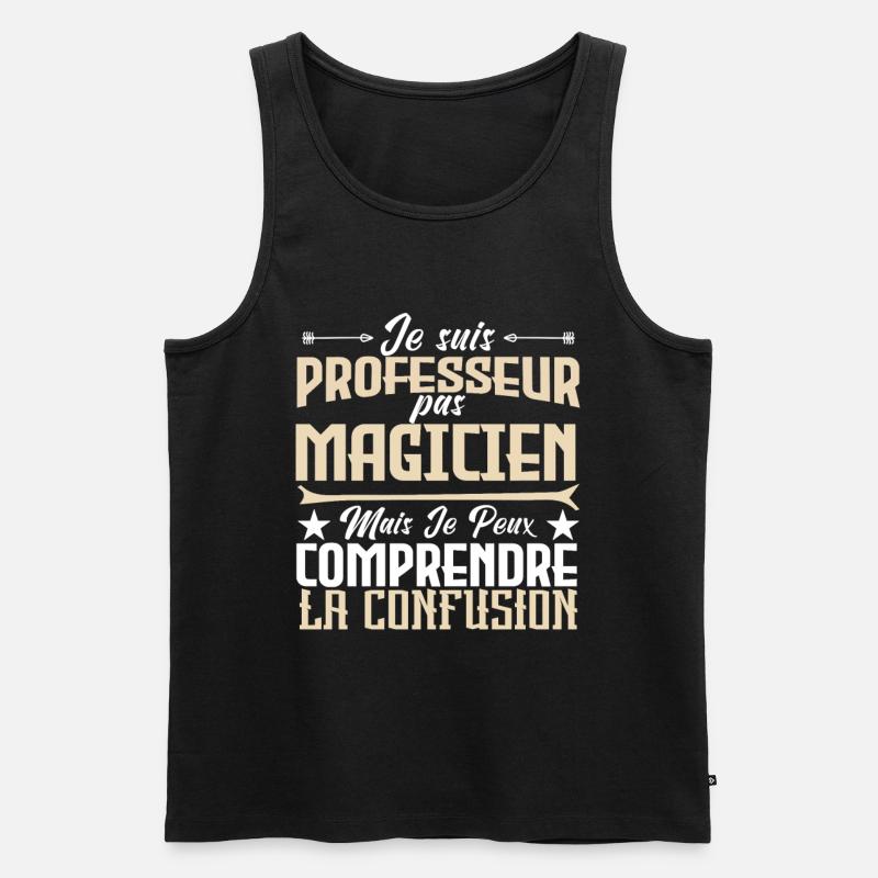 Je suis professeur pas magicien. - Débardeur bio Premium Homme - noir