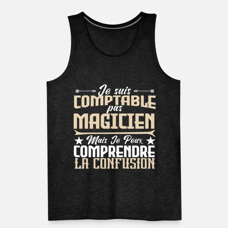 Je suis comptable pas magicienne. Débardeur bio Premium Homme