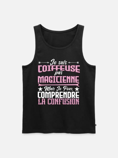 je suis Coiffeuse pas magicienne - Débardeur bio Premium Homme - noir