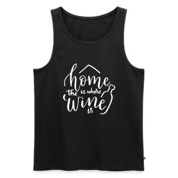 weine weintrinker weintrinkerin weinliebhaber wein - Männer Premium Bio Tank Top - Schwarz - Vorne - AI Model Male 178 light (178cm)