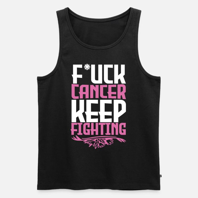F*ck Krebs - Männer Premium Bio Tank Top - Schwarz