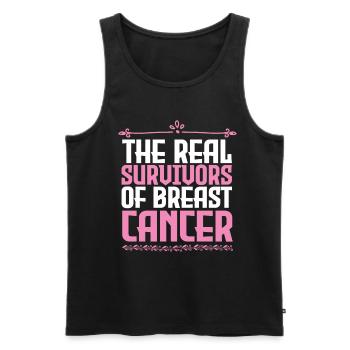 Survivants du cancer du sein - Débardeur bio Premium Homme - noir - Devant - AI Model Male 178 light (178cm)
