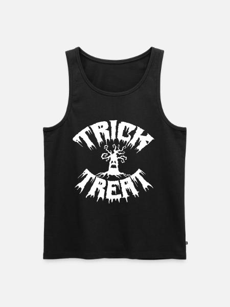 trick treat, Halloween. - Men's Premium Organic Tank Top - black