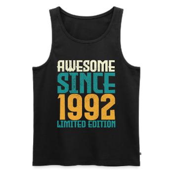 Awesome seit 1992 limitierte Auflage. - Männer Premium Bio Tank Top - Schwarz - Vorne - AI Model Male 178 light (178cm)