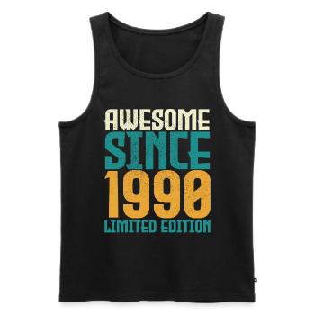 Awesome Since 1990 limited edition. - Men's Premium Organic Tank Top - black - Front - AI Model Male 178 light (178cm)