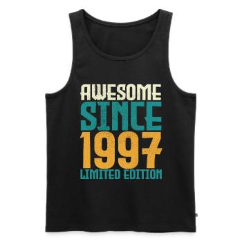 Awesome Since 1997 limited edition. - Men's Premium Organic Tank Top - black - Front - AI Model Male 178 light (178cm)