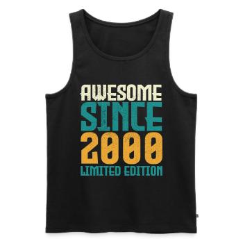 Awesome Since 2000 limited edition. - Men's Premium Organic Tank Top - black - Front - Michal (187cm)