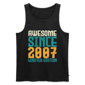 Awesome Since 2007 limited edition. - Men's Premium Organic Tank Top - black - Front - Michal (187cm)
