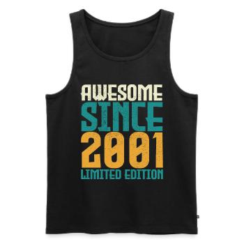 Awesome seit 2001 limitierte Auflage. - Männer Premium Bio Tank Top - Schwarz - Vorne - AI Model Male 178 light (178cm)