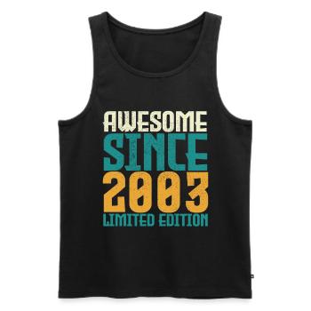 Awesome seit 2003 limitierte Auflage. - Männer Premium Bio Tank Top - Schwarz - Vorne - AI Model Male 178 light (178cm)