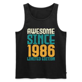 Awesome seit 1986 limitierte Auflage. - Männer Premium Bio Tank Top - Schwarz - Vorne - Michal (187cm)