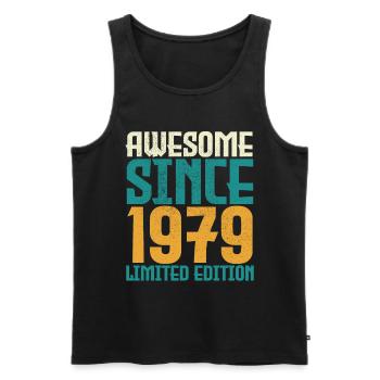 Awesome Since 1979 limited edition. - Men's Premium Organic Tank Top - black - Front - AI Model Male 178 light (178cm)