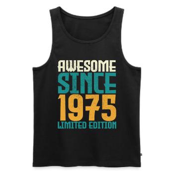 Awesome Since 1975 limited edition. - Débardeur bio Premium Homme - noir - Devant - Michal (187cm)