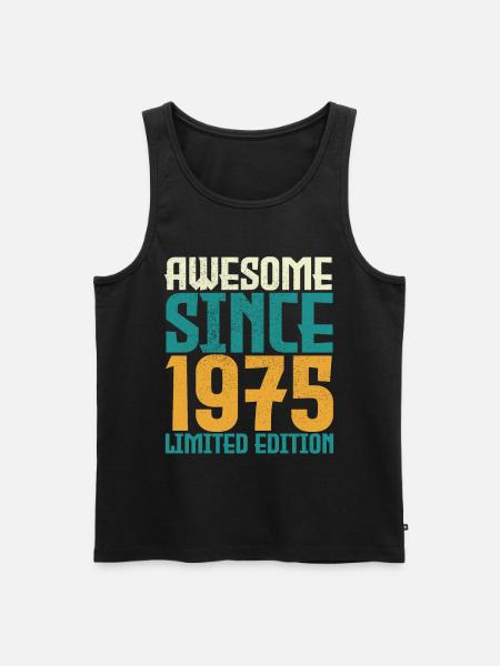 Awesome Since 1975 limited edition. - Men's Premium Organic Tank Top - black