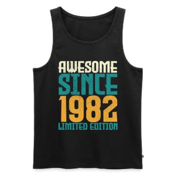 Awesome Since 1982 limited edition. - Débardeur bio Premium Homme - noir - Devant - Michal (187cm)
