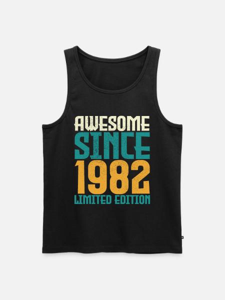 Awesome Since 1982 limited edition. - Men's Premium Organic Tank Top - black