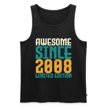 Awesome Since 2008 limited edition. - Men's Premium Organic Tank Top - black - Front - Michal (187cm)