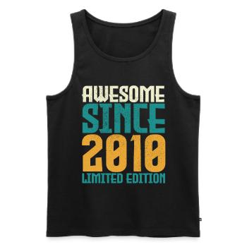 Awesome Since 2010 limited edition. - Men's Premium Organic Tank Top - black - Front - AI Model Male 178 light (178cm)