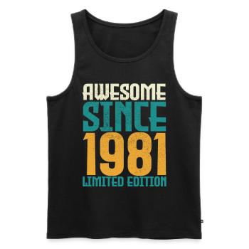 Awesome Since 1981 limited edition. - Débardeur bio Premium Homme - noir - Devant - Michal (187cm)