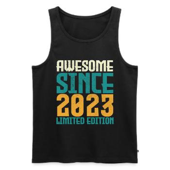 Awesome Since 2023 limited edition. - Men's Premium Organic Tank Top - black - Front - AI Model Male 178 light (178cm)