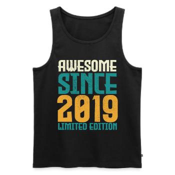 Awesome Since 2019 limited edition. - Men's Premium Organic Tank Top - black - Front - Michal (187cm)
