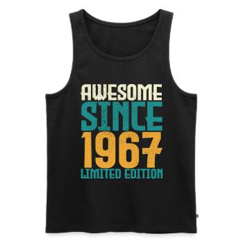 Awesome Since 1967 limited edition. - Men's Premium Organic Tank Top - black - Front - Michal (187cm)
