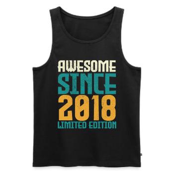 Awesome Since 2018 Limited Edition. - Men's Premium Organic Tank Top - black - Front - AI Model Male 178 light (178cm)