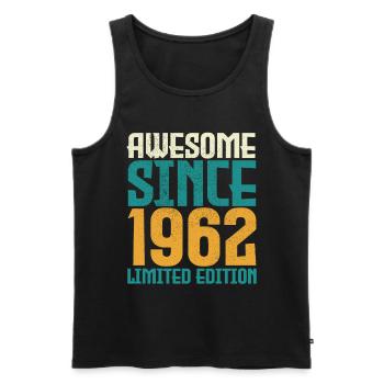 awesome since 1962 Limited Edition. - Men's Premium Organic Tank Top - black - Front - Michal (187cm)