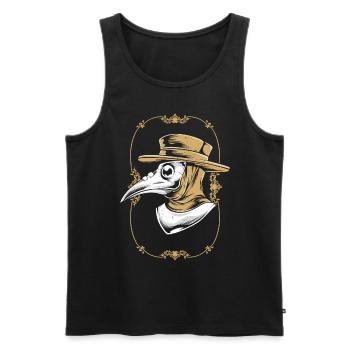 Okkulter mittelalterlicher Pestarzt - Männer Premium Bio Tank Top - Schwarz - Vorne - AI Model Male 178 light (178cm)