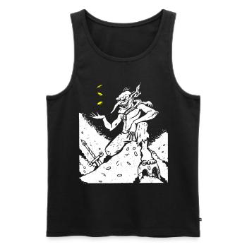 Mittelalterliche Kobold Kreatur - Männer Premium Bio Tank Top - Schwarz - Vorne - AI Model Male 178 light (178cm)