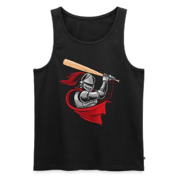 Medieval knight baseball player - Men's Premium Organic Tank Top - black - Front - Michal (187cm)