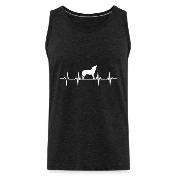 Wolves Wolf pack dog dogs territory pack wolf - Men's Premium Organic Tank Top - charcoal grey - Front - Alexander (188cm)