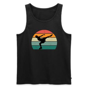 kalt kälte schnee eis schneemann schneeball winter - Männer Premium Bio Tank Top - Schwarz - Vorne - Michal (187cm)