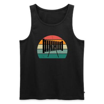 xylofon xylofon player music player xylofonist - Men's Premium Organic Tank Top - black - Front - AI Model Male 178 light (178cm)