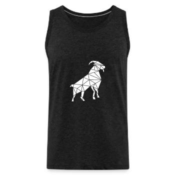 ziege zicklein meckern meckerziege ziegenbock - Männer Premium Bio Tank Top - Anthrazit - Vorne - Alexander (188cm)