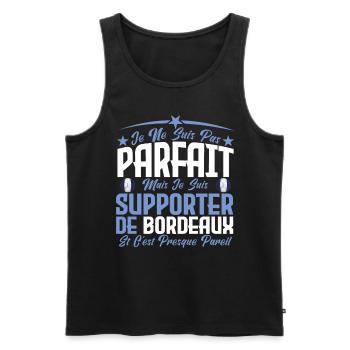 je ne suis pas parfait, supporteur de Bordeaux. - Débardeur bio Premium Homme - noir - Devant - AI Model Male 178 light (178cm)