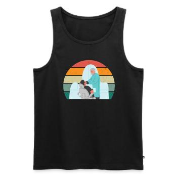 zahnärztin zahn zähne bohrer bohren zahn zahnarzt - Männer Premium Bio Tank Top - Schwarz - Vorne - AI Model Male 178 light (178cm)