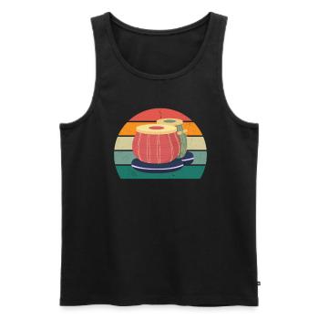 tablas tablaspieler tablaspielerin trommel tabla - Männer Premium Bio Tank Top - Schwarz - Vorne - AI Model Male 178 light (178cm)