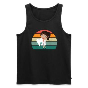 zahnärztin zahn zähne bohrer bohren zahn zahnarzt - Männer Premium Bio Tank Top - Schwarz - Vorne - AI Model Male 178 light (178cm)