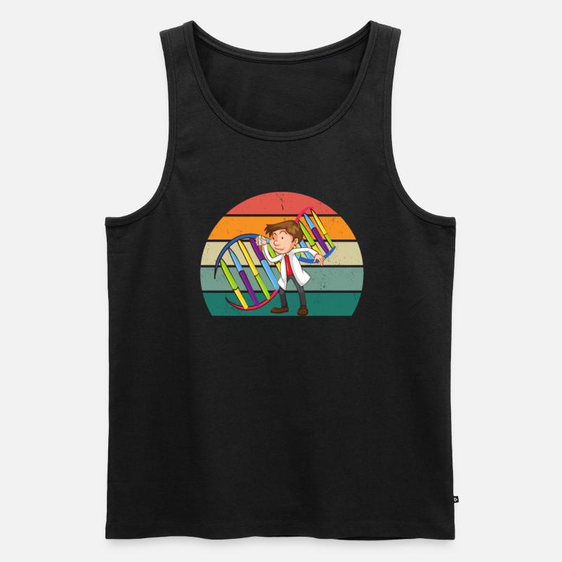 science scientist research knowledge - Men's Premium Organic Tank Top - black